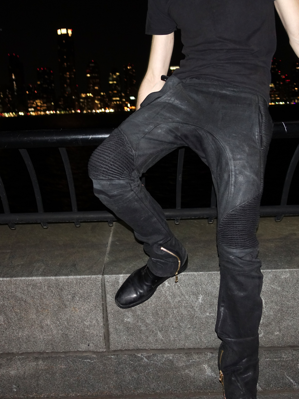 Blank Face Biker Jeans